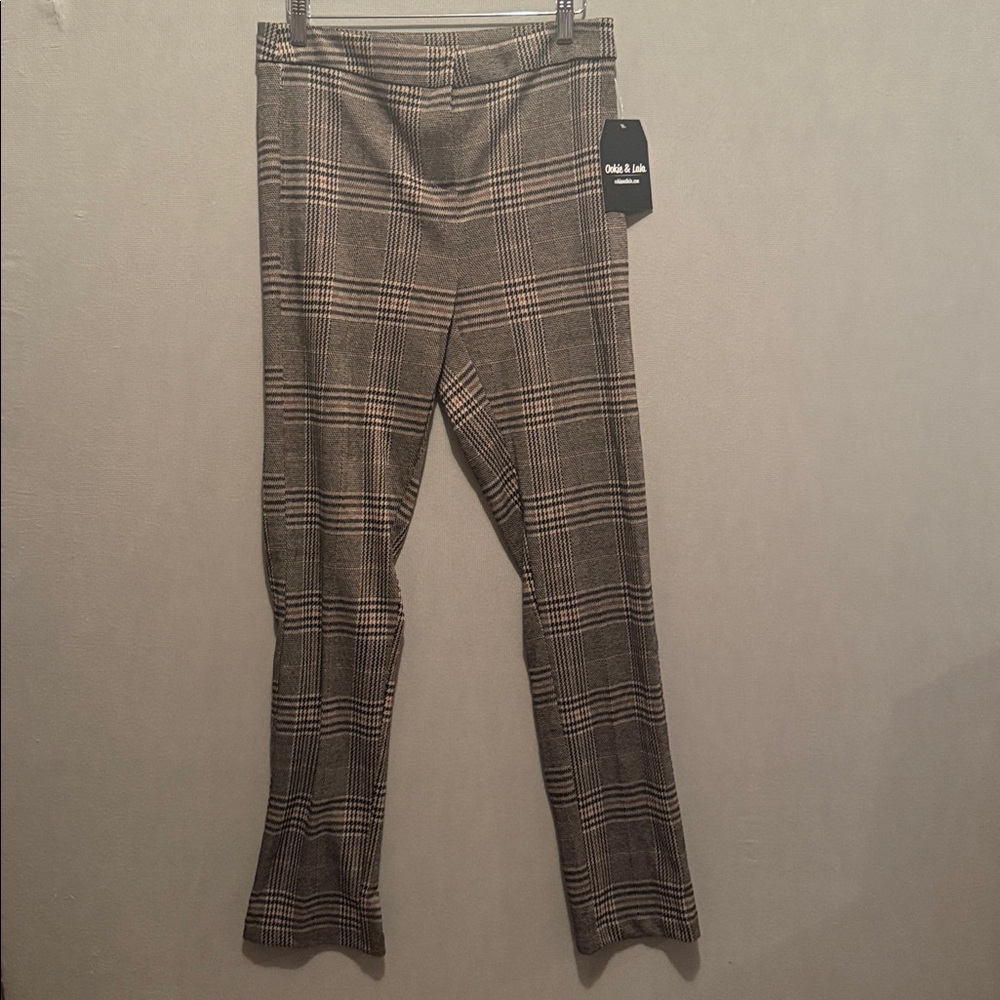 NWT Ookie and Lala Plaid Women’s Dress Pants Size Medium - Picture 2 of 4